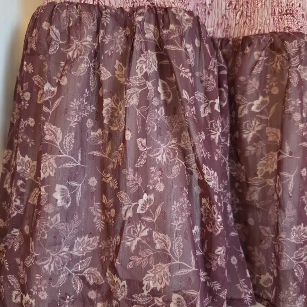 Francesca's Collections Pink & Cream Tiered Maxi Dress - Picture 5 of 6